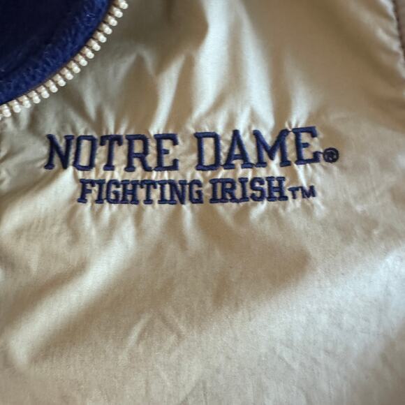 Vintage 1990s Collegiate Notre Dame Fighting Irish Gold Fleece Jacket Men's M - Picture 2 of 14